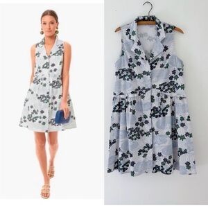 Tuckernuck Blue and Green Floral Mini Dress